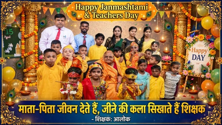 माता पिता बच्चों को जीवन देते हैं लेकिन जीवन जीने की कला सिखाते है शिक्षक:&nbsp; आलोक